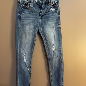 Aéropostale Blue Distressed Women's Jeans (high rise curvy)